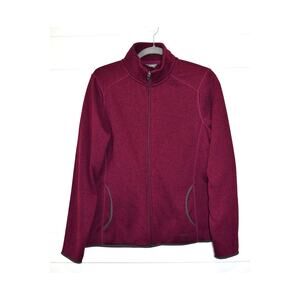 Eddie Bauer Purple Long Sleeve Full Zip Fleece Jacket Women’s XL Outdoor Camping